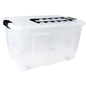 Opbergdoos HOME BOX, wieltjes & handvat