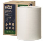 TORK Rouleau de papier nettoyant industriel, 60,8 m, blanc