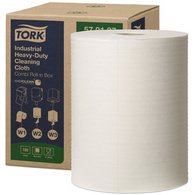 TORK Rouleau de papier nettoyant industriel, 60,8 m, blanc