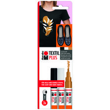 Marqueur tissu 'Textil Painter Plus', blister de 3