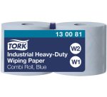 TORK Rouleau de papier nettoyant industriel, 119 m, bleu