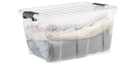 HOME BOX Storage Container, 30 L, transparent
