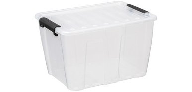 HOME BOX storage box, 15 L, transparent