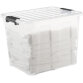 Boîte de rangement HOME BOX, 40 L, transparent