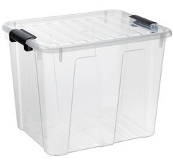 HOME BOX storage box, 40 L, transparent