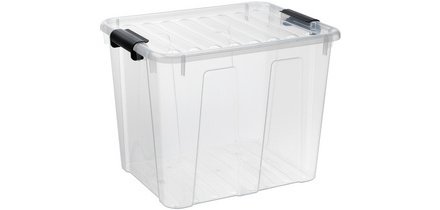 HOME BOX Aufbewahrungsbox, 40 L, transparent