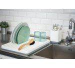 Égouttoir à couverts MONTREAL, blanc/gris