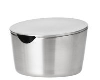 Sucrier avec couvercle VISTA, rond, argent