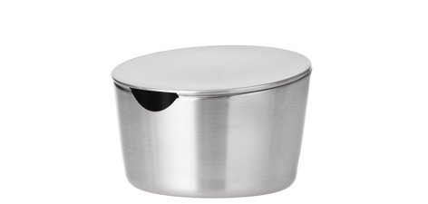 Sucrier avec couvercle VISTA, rond, argent