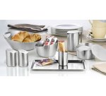 Plateau de service VISTA, rectangulaire, argent