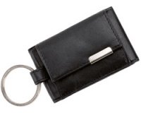 Mini porte-monnaie avec ornement métallique, noir