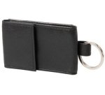 Mini porte-monnaie avec ornement métallique, noir