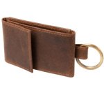 Mini porte-monnaie, en cuir, marron