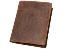 Portefeuille, format portrait, en cuir, marron