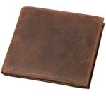 Portefeuille, format paysage, en cuir