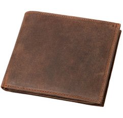 Portefeuille, format paysage, en cuir, marron