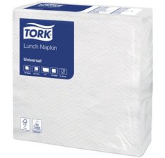 TORK Serviette Lunch, 300 x 300 mm, 1 couche, blanc