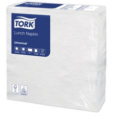 TORK Serviette Lunch, 300 x 300 mm, 1 couche, blanc