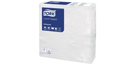 TORK Serviette Lunch, 300 x 300 mm, 1 couche, blanc
