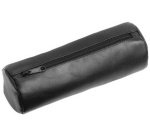 Trousse ronde XXL, en cuir, noir