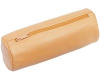 Trousse ronde XXL, en cuir, noir