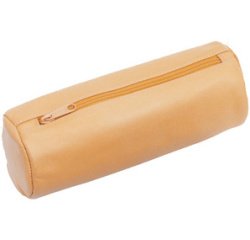 Trousse ronde XXL, en cuir, noir
