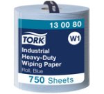 TORK Rouleau de papier nettoyant industriel, 255 m, bleu
