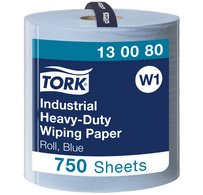 TORK Rouleau de papier nettoyant industriel, 255 m, bleu