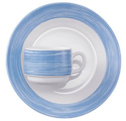 Onderschotel BRUSH 140 mm, blauw/wit