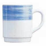 Mug BRUSH, 0,25 l, bleu/blanc