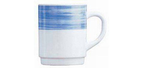 Mug BRUSH, 25 cl, bleu/blanc