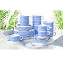 Assiette à dessert BRUSH, 155 mm, bleu/blanc