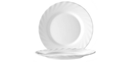 Platte bord Trianon, 245 mm, wit