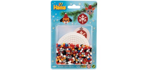 Hama Perles à repasser midi 'Boules de Noël', sous blister