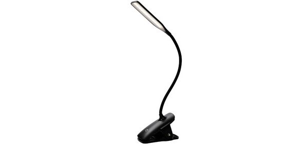 Lampe de lecture LED rechargeable 'LEDCLIP', noir