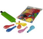 Ballon de baudruche, incl. pompe, assorti