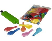 Ballon, incl. pomp, geassorteerde kleuren