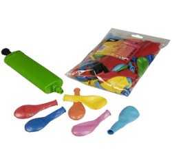Ballon, incl. pomp, geassorteerde kleuren