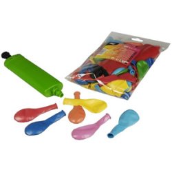 Ballon de baudruche, incl. pompe, assorti