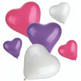Ballon de baudruche 'Heart', tailles assorties