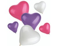 Ballon de baudruche 'Heart', tailles assorties
