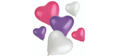 Ballon de baudruche 'Heart', tailles assorties
