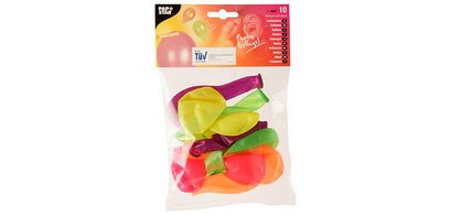 Ballon de baudruche 'Fluo', couleurs assorties
