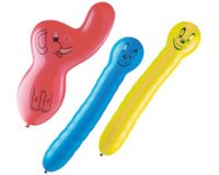 Ballon de baudruche, formes et couleurs assorties