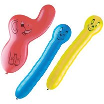 Ballon de baudruche, formes et couleurs assorties