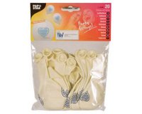 Ballon de baudruche 'Bleu bavarois', blanc/bleu