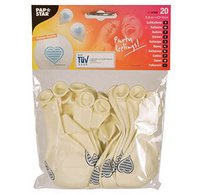 Ballon de baudruche 'Bleu bavarois', blanc/bleu