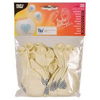 Ballon de baudruche 'Bleu bavarois', blanc/bleu