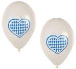 Ballon de baudruche 'Bleu bavarois', blanc/bleu