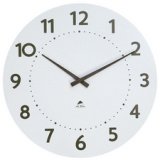 Wandklok 'HORMILENA 55', kwartshorloge, wit